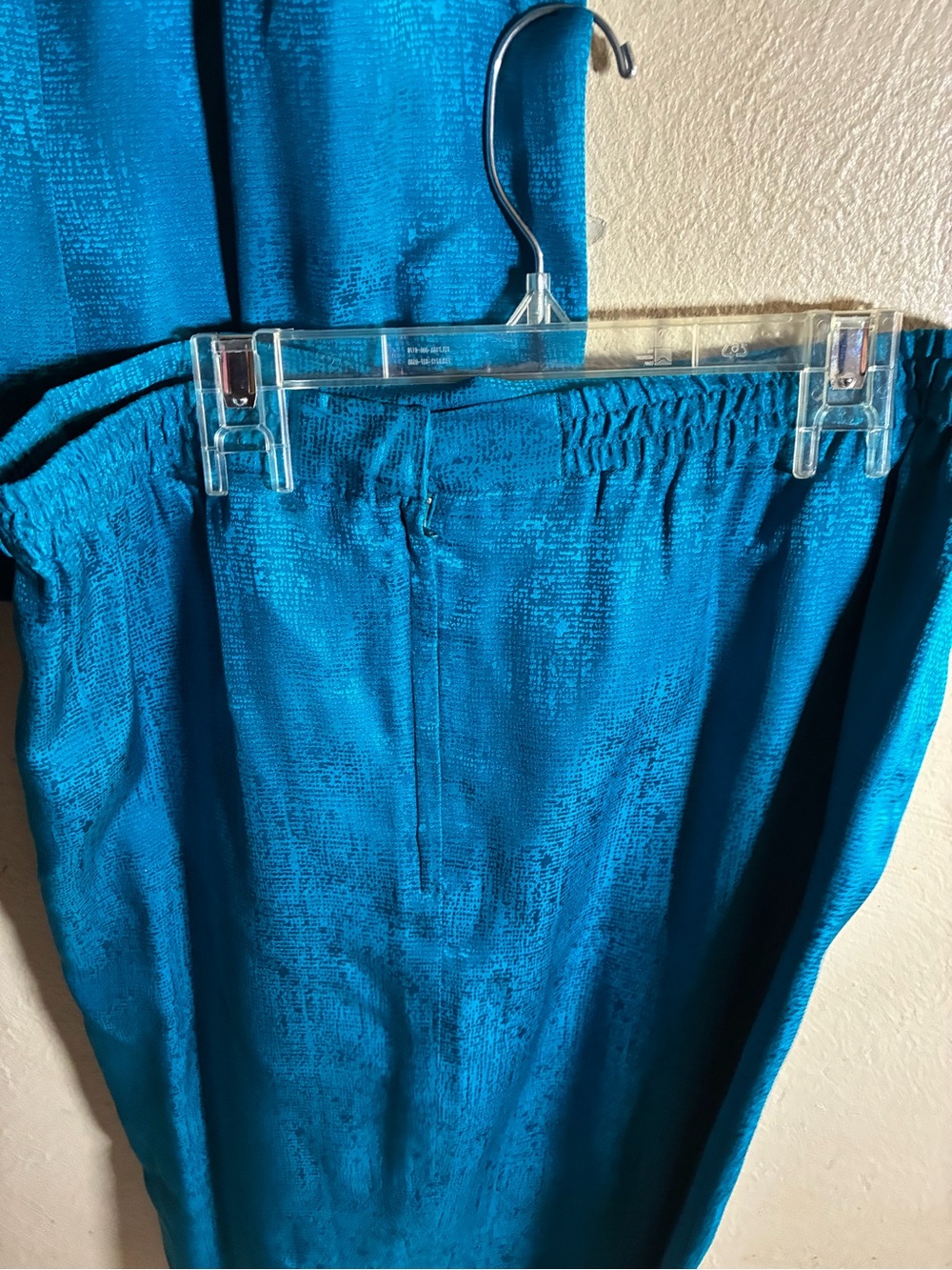 Silk Teal Button-Up Jacket & Skirt Set - Picture 9 of 14